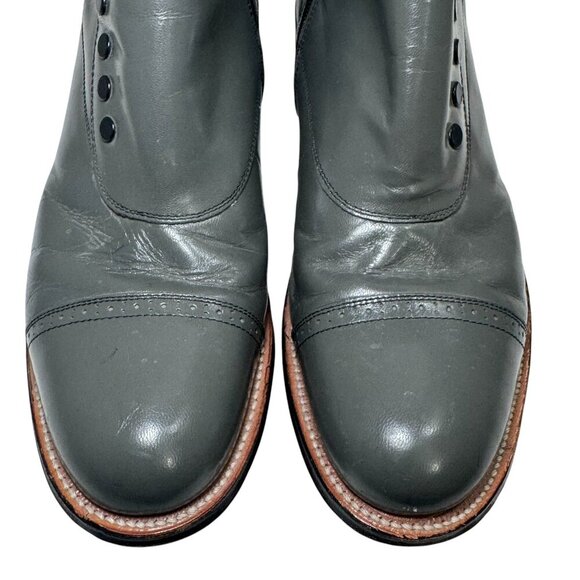 Stacy Adams Dark Gray Leather Button Ankle Boots main image 10